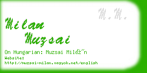 milan muzsai business card